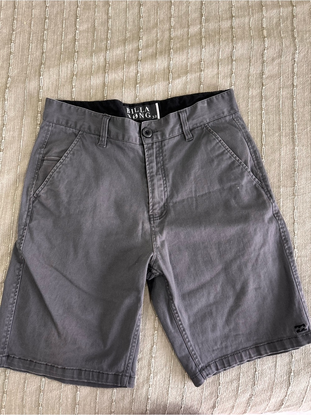 Billabong Men's Charcoal Gray Flat Front Shorts